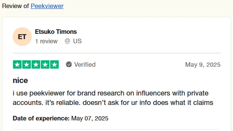 Peekviewer real customer reviews on Trustpilot
