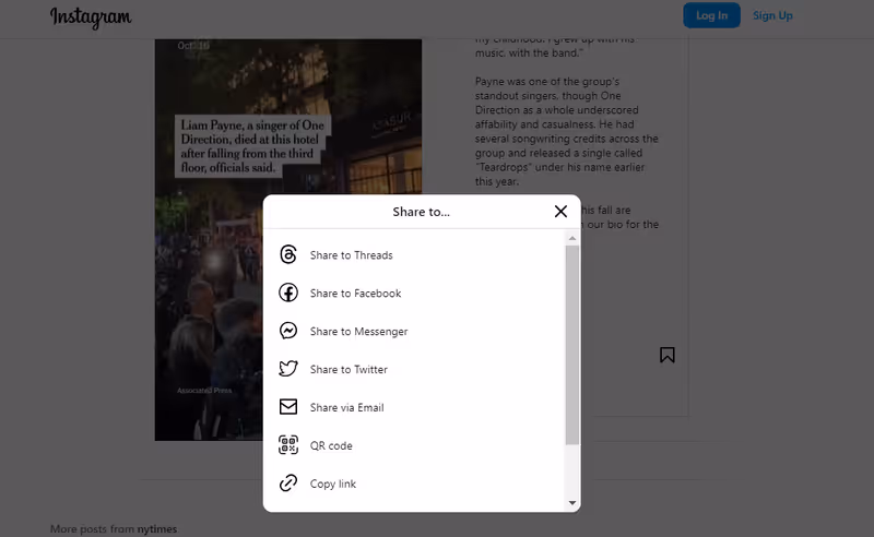 Quali informazioni puoi vedere quando usi il browser: Monitoraggio di Instagram