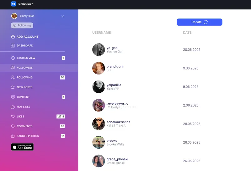 Peekviewer: demonstrating its user space