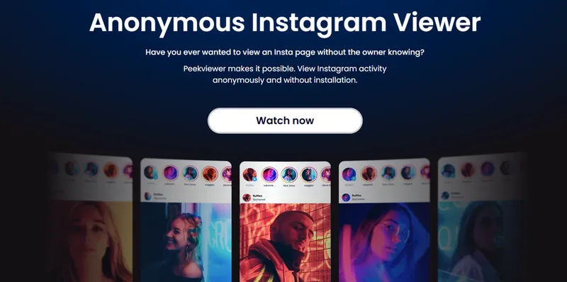 Peekviewer main page