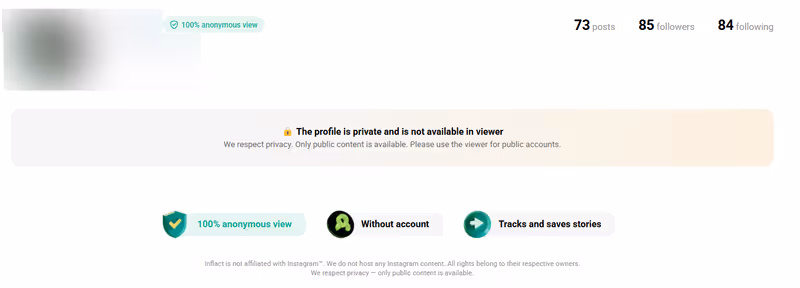 How Inflact Works Step 2 – by Private Instagram Viewer Free
