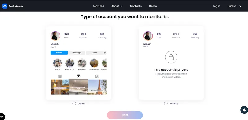 How Peekviewer Works Step 1 – by Private Instagram Viewer Free