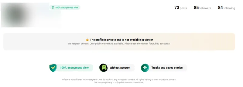 How Inflact Works Step 2 – by Private Instagram Viewer Free
