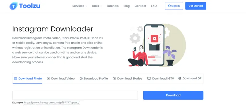 Toolzu review: downloader for Instagram videos and photos