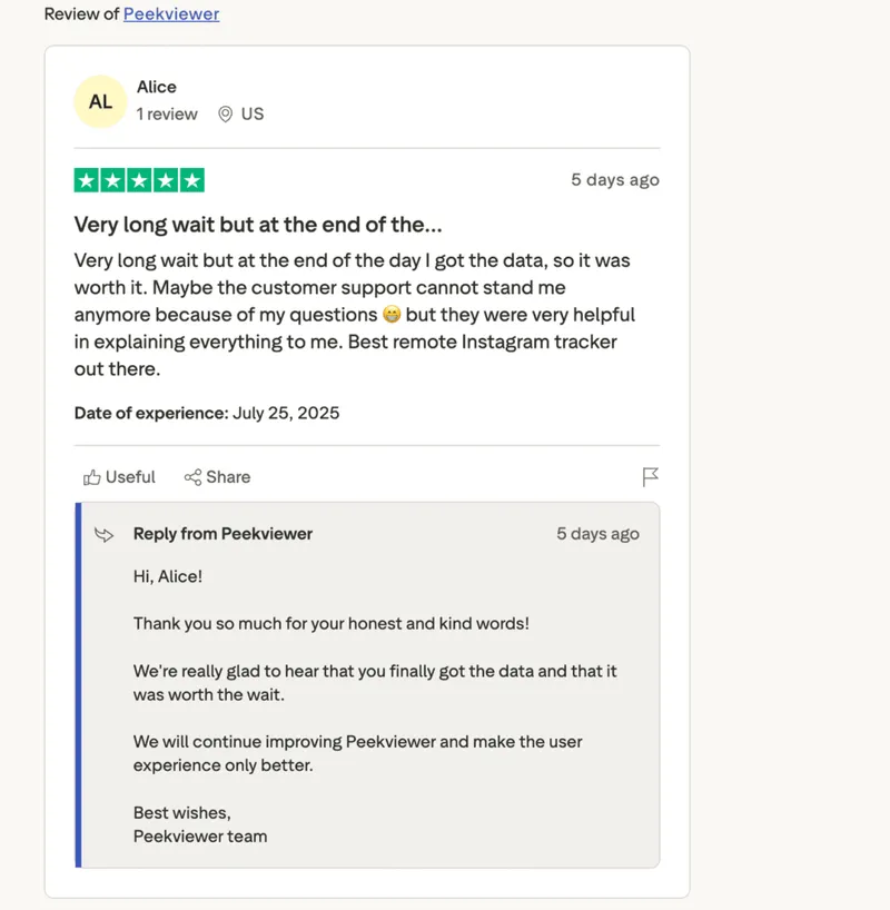 Peekviewer reviews from real users on Trustpilot